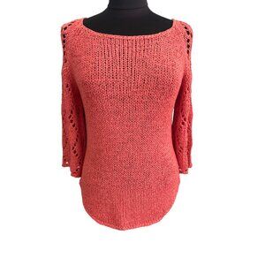 Erin Matthews Women's Pink Knit Sweater Medium